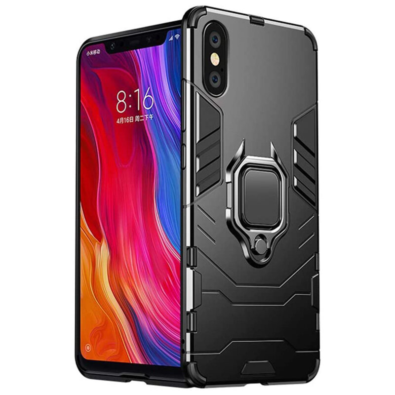 Husa iPhone XS Techsuit Silicone Shield, Negru