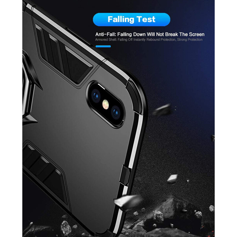 Husa iPhone XS Techsuit Silicone Shield, Negru
