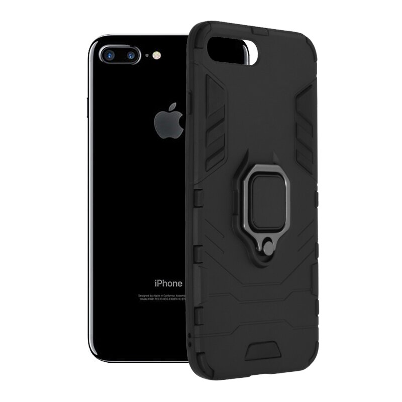 Husa iPhone 8 Plus Techsuit Silicone Shield, Negru