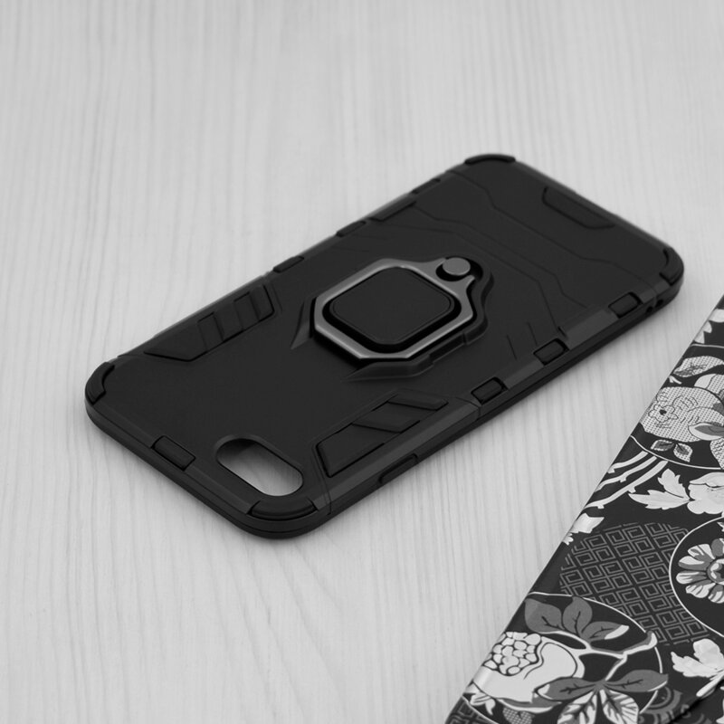 Husa iPhone 8 Techsuit Silicone Shield, Negru
