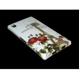 Husa Sony Xperia Z1 L39H Silicon Gel TPU Roses And Tower