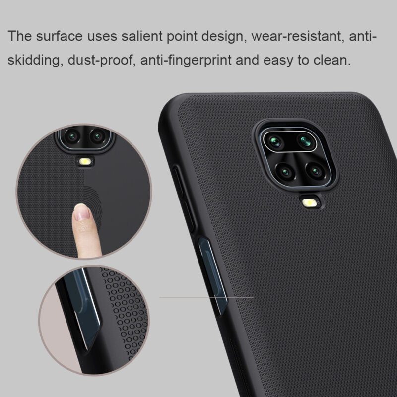Husa Xiaomi Redmi Note 9 Pro Nillkin Super Frosted Shield, negru