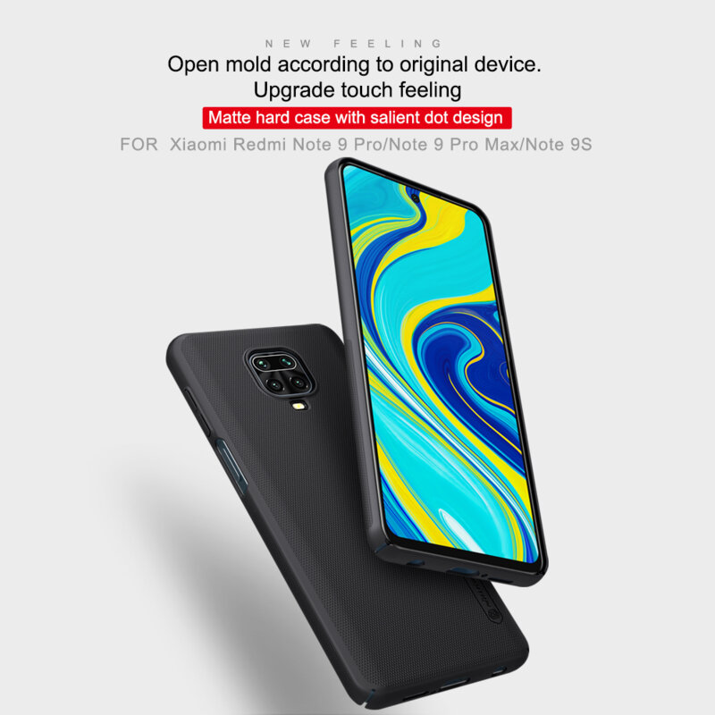 Husa Xiaomi Redmi Note 9 Pro Nillkin Super Frosted Shield, negru