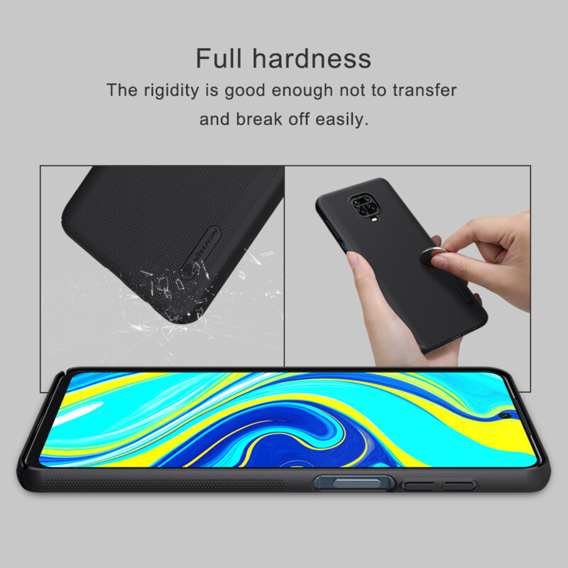 Husa Xiaomi Redmi Note 9 Pro Nillkin Super Frosted Shield, negru