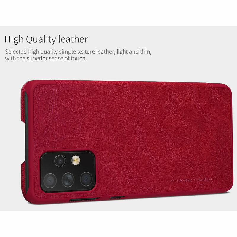 Husa Samsung Galaxy A72 4G Nillkin QIN Leather, rosu