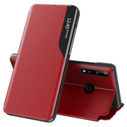 Husa Huawei Y7p Eco Leather View Flip Tip Carte - Rosu