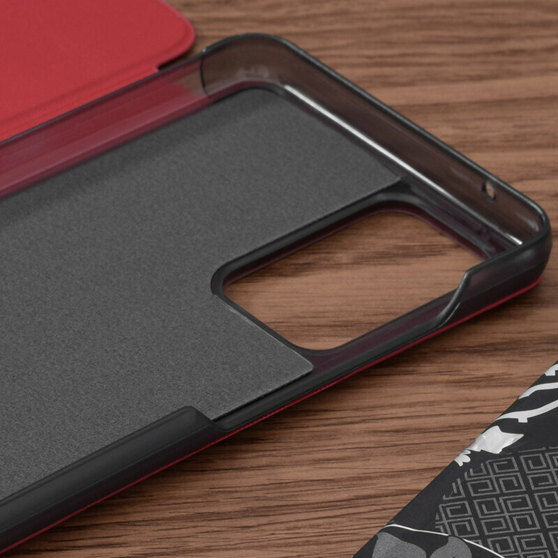 Husa Samsung Galaxy A52s 5G Eco Leather View flip tip carte, rosu