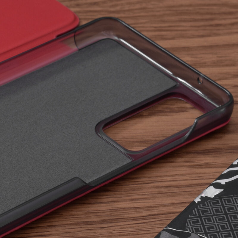 Husa Samsung Galaxy S20 FE 5G Eco Leather View flip tip carte, rosu