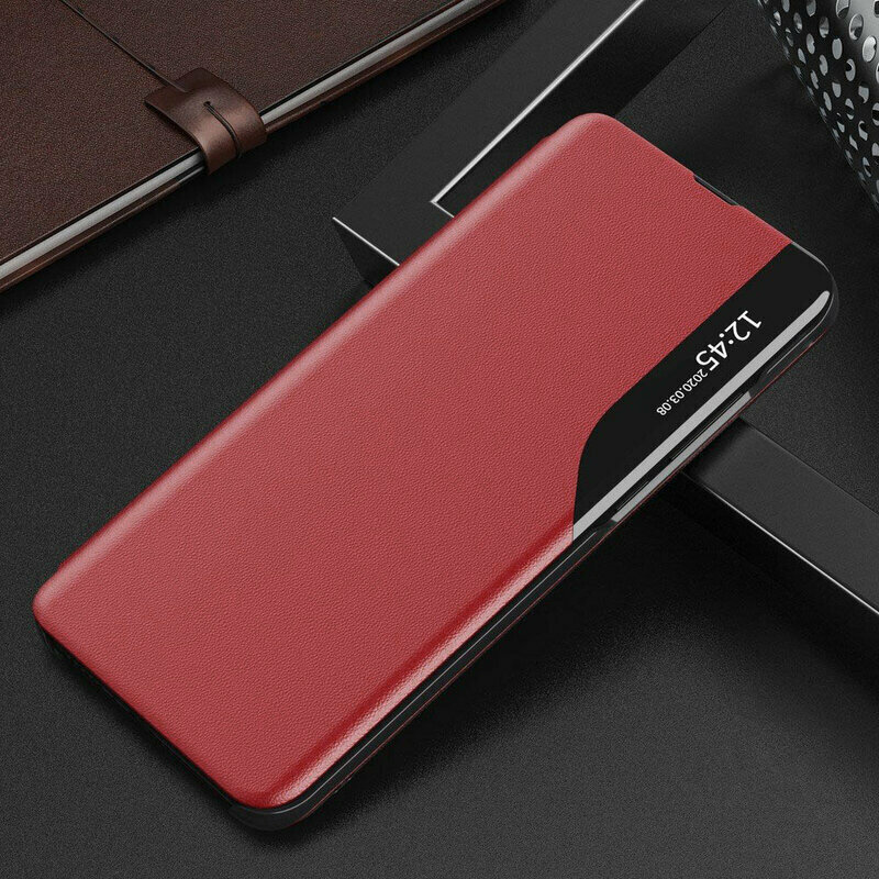 Husa Samsung Galaxy S20 Ultra 5G Eco Leather View Flip Tip Carte - Rosu