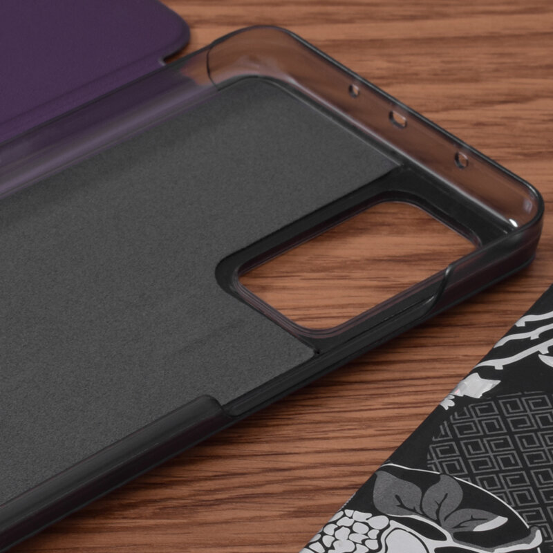 Husa Xiaomi Mi 10T Pro 5G Eco Leather View Flip Tip Carte - Mov