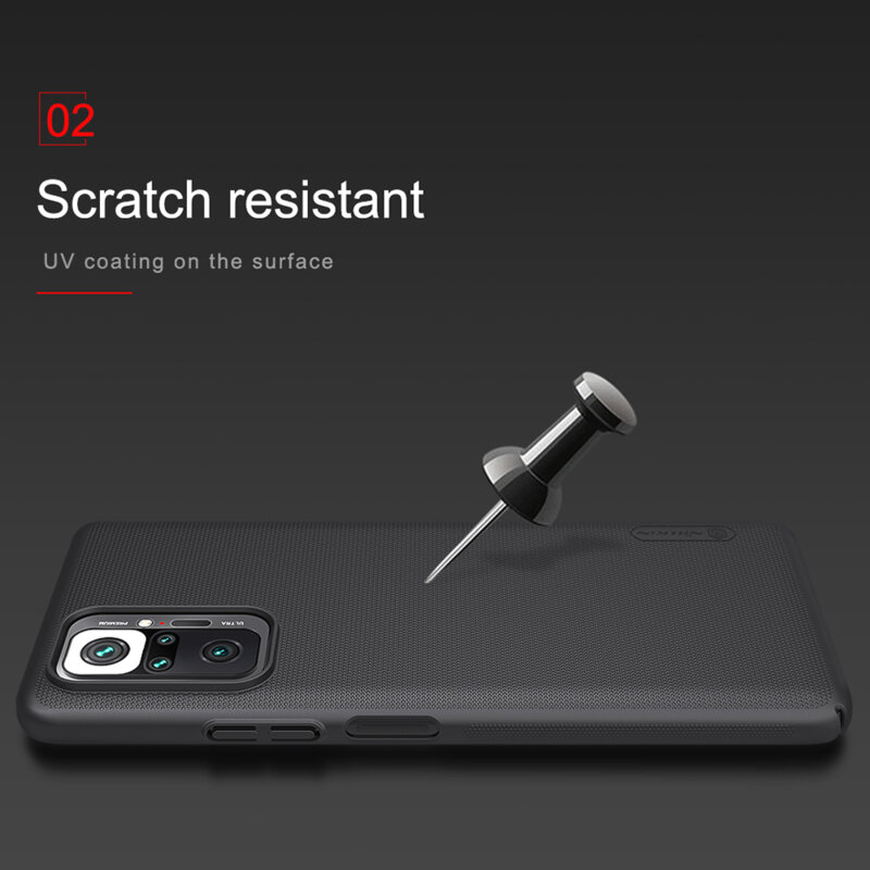 Husa Xiaomi Redmi Note 10 Pro Max Nillkin Super Frosted Shield, albastru