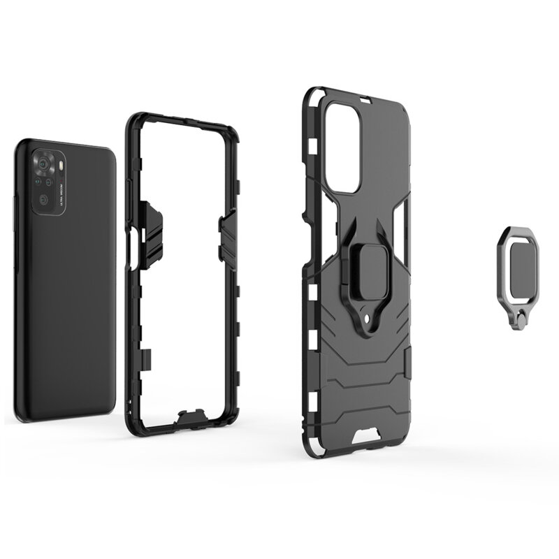 Husa Xiaomi Redmi Note 10S Techsuit Silicone Shield, negru
