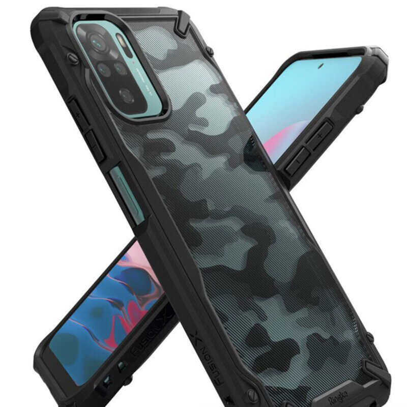 Husa Xiaomi Poco M5s Ringke Fusion X Design, camo black