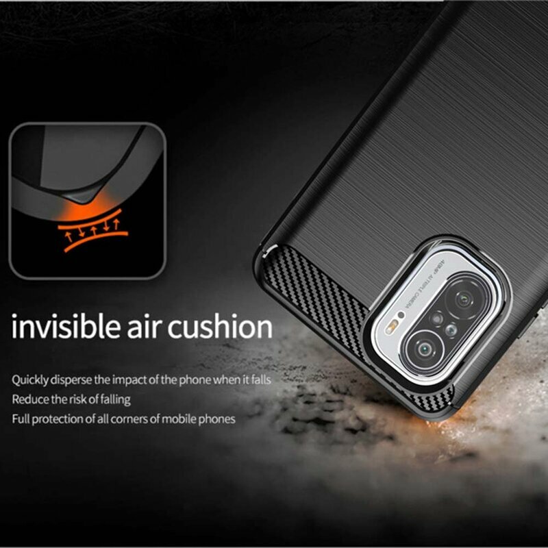 Husa Xiaomi Mi 11i Techsuit Carbon Silicone, negru