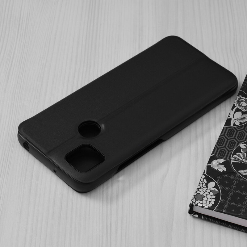 Husa Xiaomi Redmi 9C NFC Eco Leather View Flip Tip Carte - Negru
