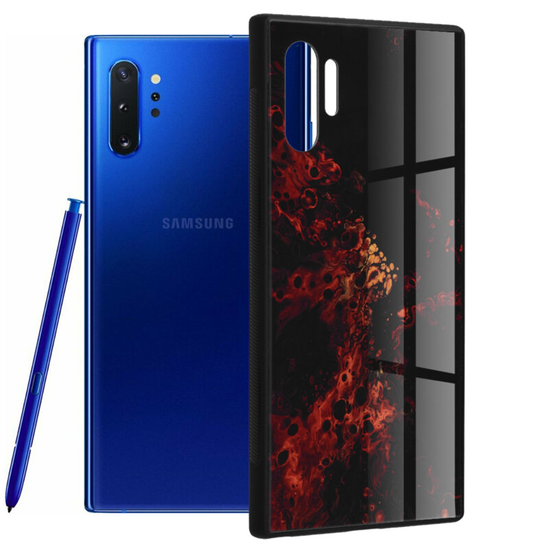 Husa Samsung Galaxy Note 10 Plus 5G Techsuit Glaze, Red Nebula