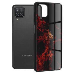 Husa Samsung Galaxy A12 Nacho Techsuit Glaze, Red Nebula