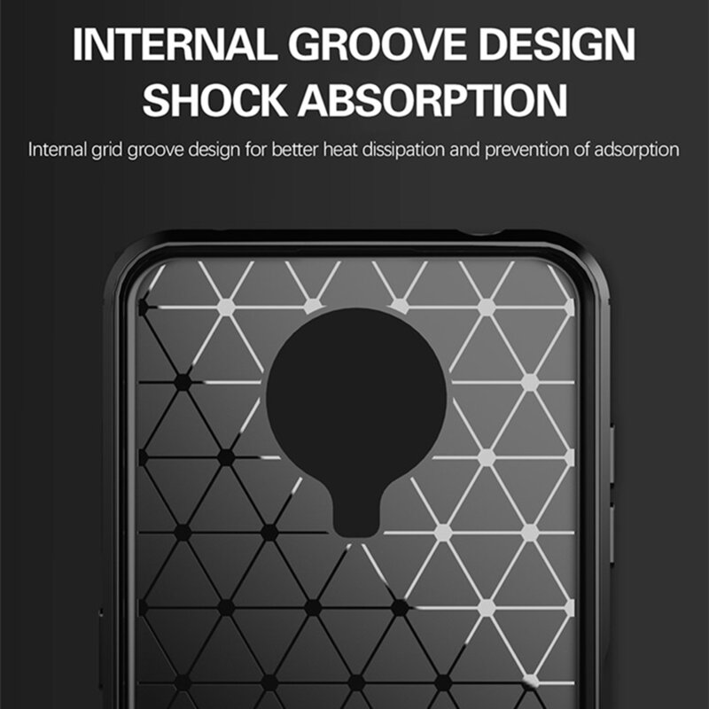 Husa Nokia G20 Techsuit Carbon Silicone, negru