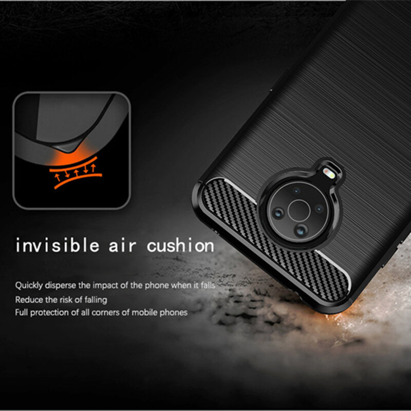 Husa Nokia G20 Techsuit Carbon Silicone, negru