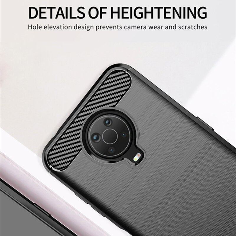 Husa Nokia G20 Techsuit Carbon Silicone, negru