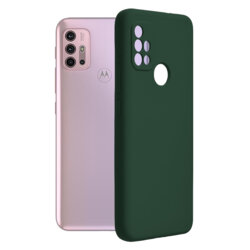 Husa Motorola Moto G30 Techsuit Soft Edge Silicone, verde inchis