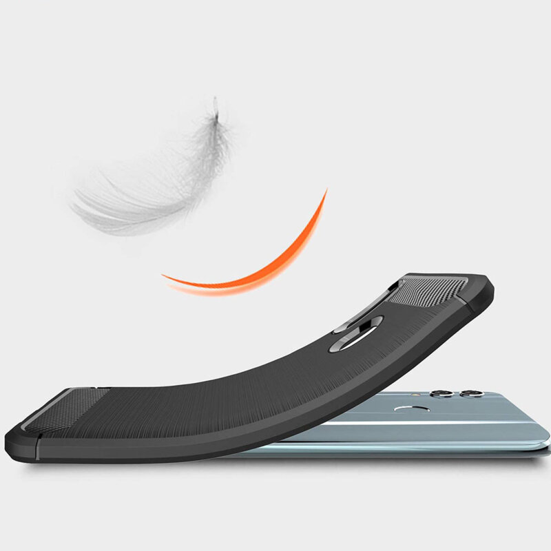 Husa Huawei P Smart 2019 Techsuit Carbon Silicone, negru
