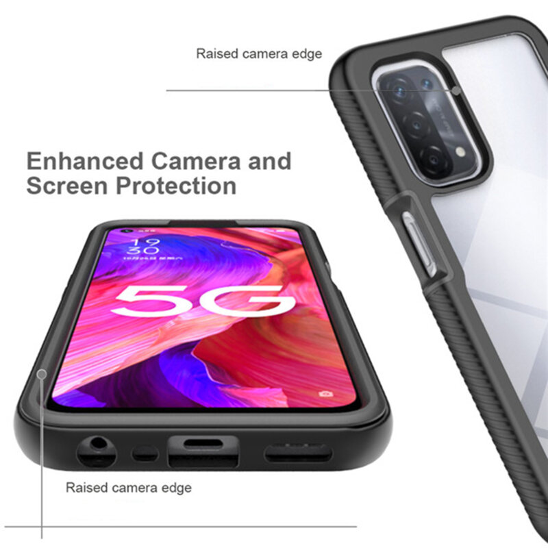 [Pachet 360°] Husa + Folie Oppo A74 5G Techsuit Defense, negru