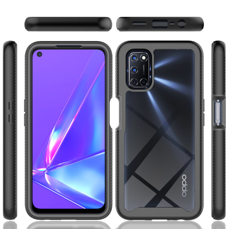 [Pachet 360°] Husa + Folie Oppo A72 4G Techsuit Defense, negru