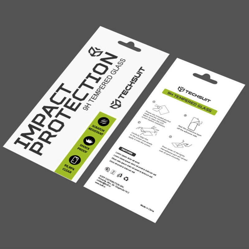 Folie sticla iPhone SE 2, SE 2020 Techsuit 111D Full Glue Full Cover, negru