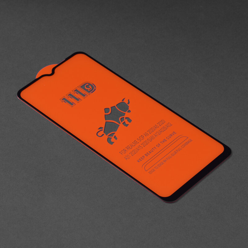 Folie sticla Samsung Galaxy A12 Nacho Techsuit 111D Full Glue Full Cover, negru