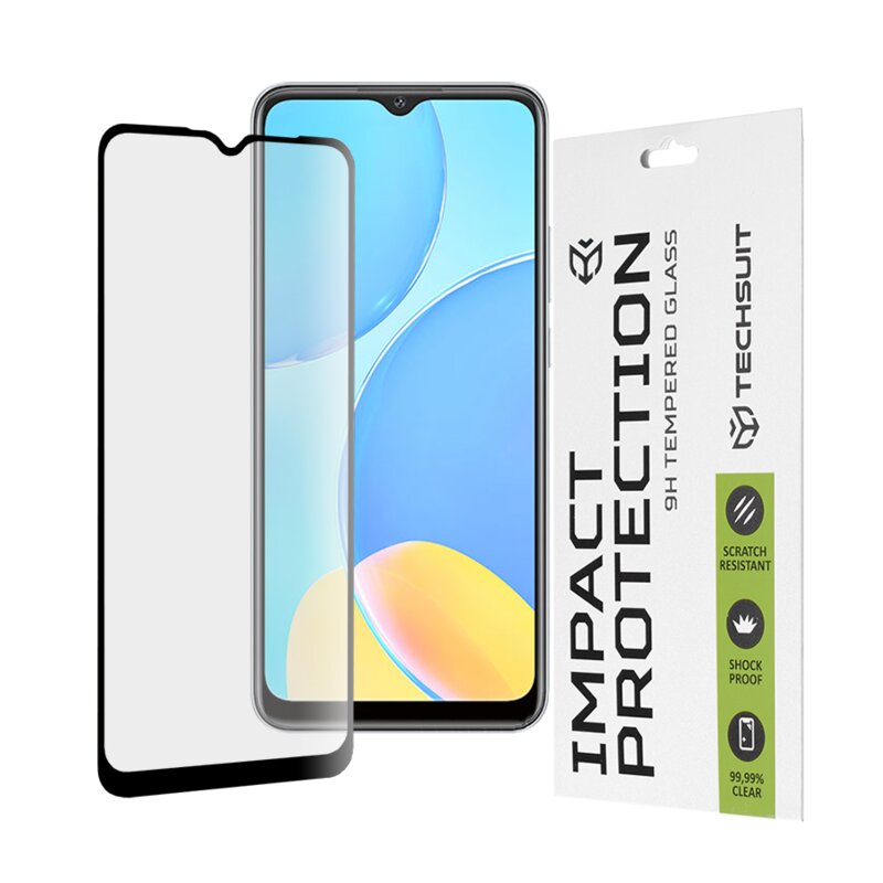 Folie sticla Oppo A15s Techsuit 111D Full Glue Full Cover, negru