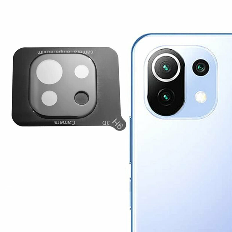 Folie camera Xiaomi 11 Lite 5G NE Mocolo Back Lens 9H, negru