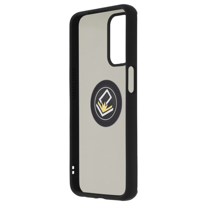 Husa Oppo A74 5G Techsuit Glinth Cu Inel Suport Stand Magnetic - Negru