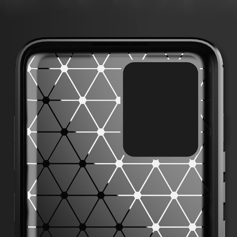 Husa Realme 8 Pro Techsuit Carbon Silicone - Negru