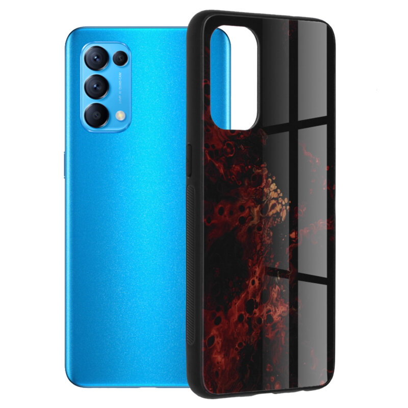 Husa Oppo Find X3 Lite Techsuit Glaze, Red Nebula