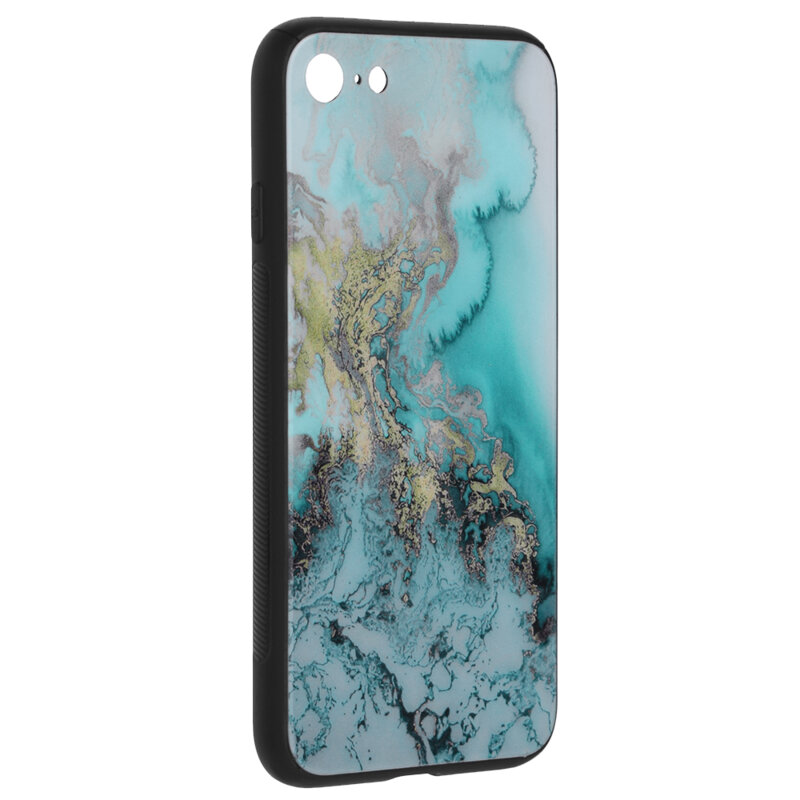 Husa iPhone SE 3, SE 2022 Techsuit Glaze, Blue Ocean
