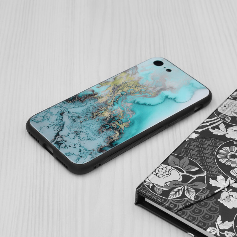 Husa iPhone SE 3, SE 2022 Techsuit Glaze, Blue Ocean