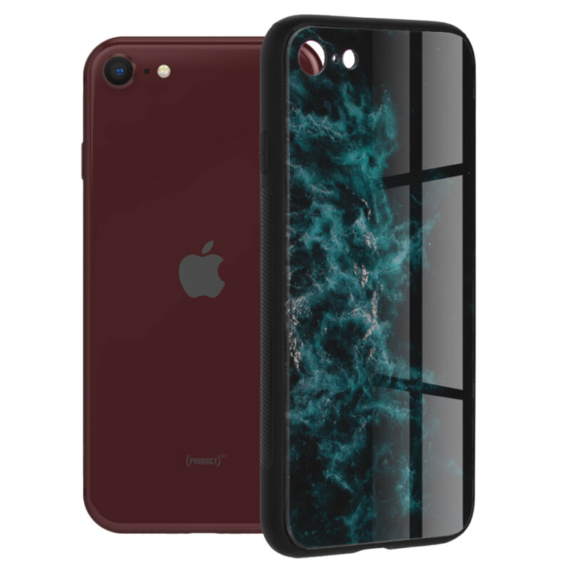 Husa iPhone SE 3, SE 2022 Techsuit Glaze, Blue Nebula