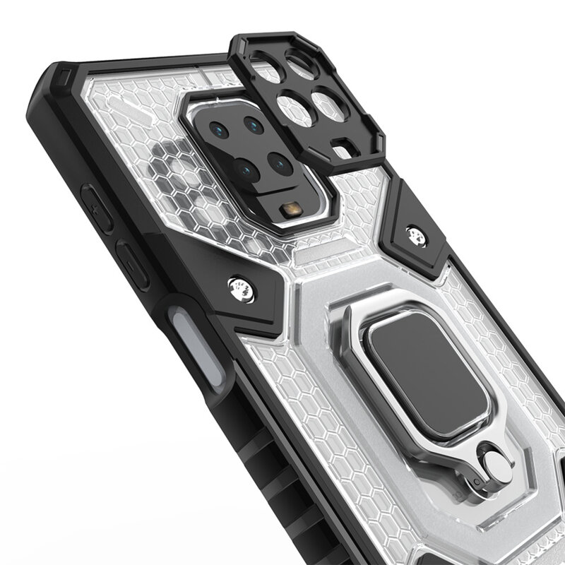 Husa antisoc Xiaomi Redmi Note 9 Pro Techsuit Honeycomb, roz