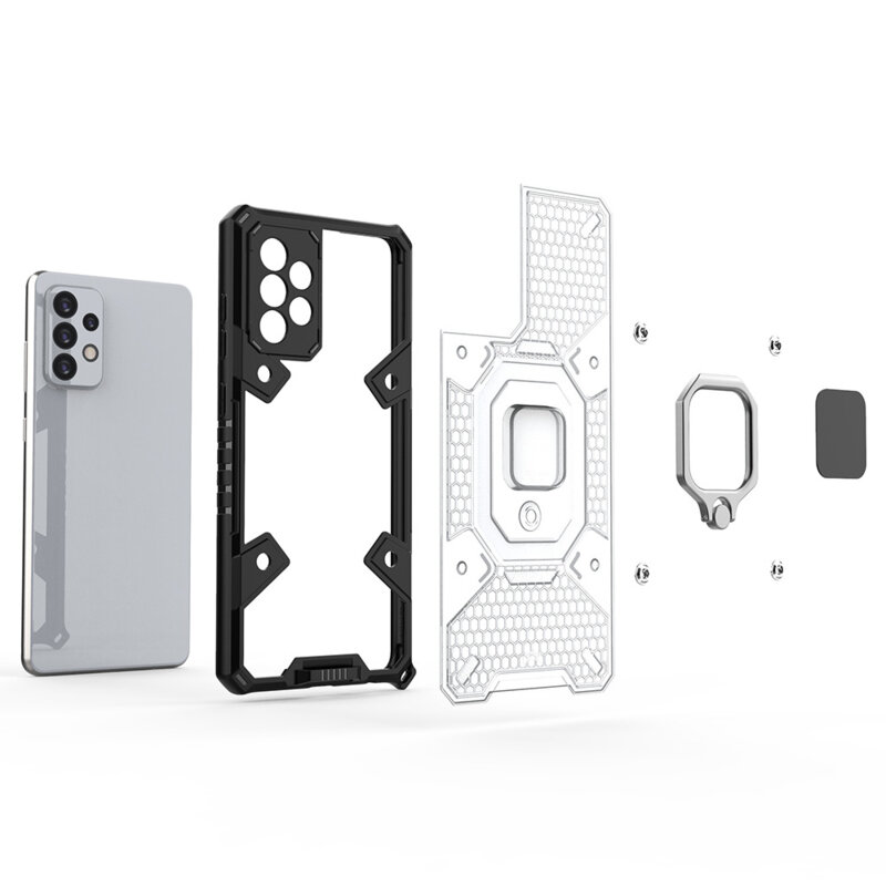 Husa antisoc Samsung Galaxy A72 5G Techsuit Honeycomb, albastru