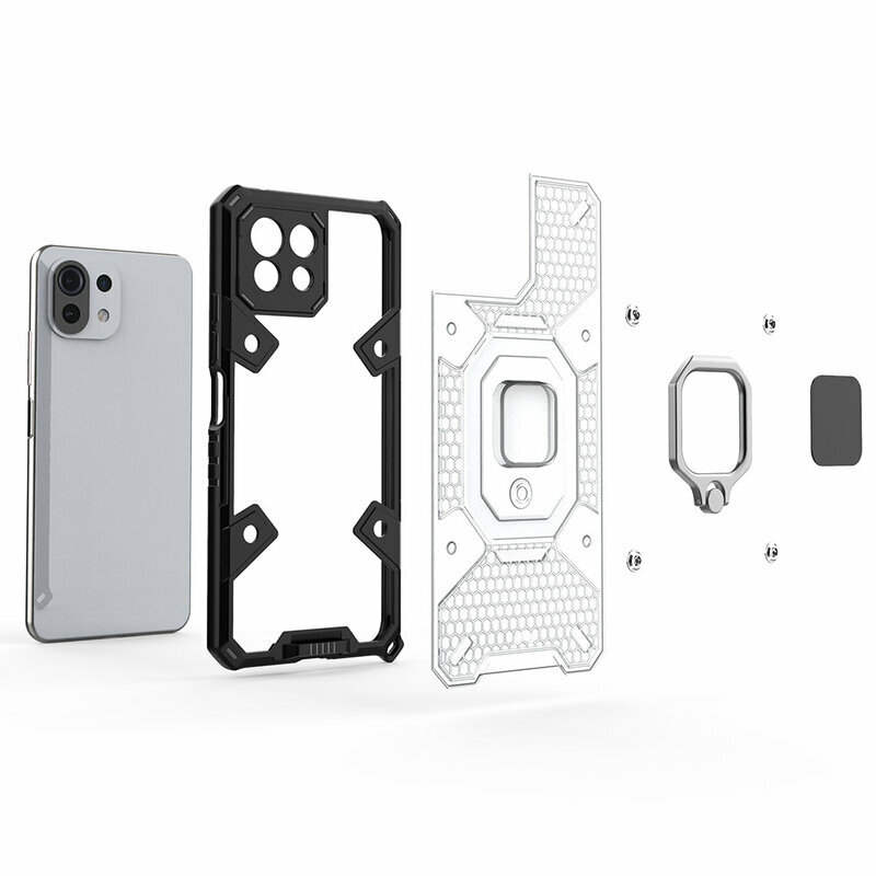 Husa antisoc Xiaomi 11 Lite 5G NE Techsuit Honeycomb, albastru