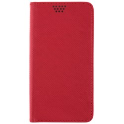 Husa Smart Book pentru telefoane intre 4.0 - 4.5 inch - Flip Rosu