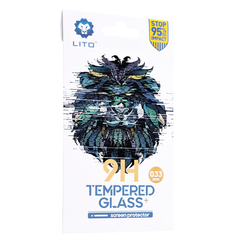 Folie sticla iPhone 14 Lito 9H Tempered Glass, clear