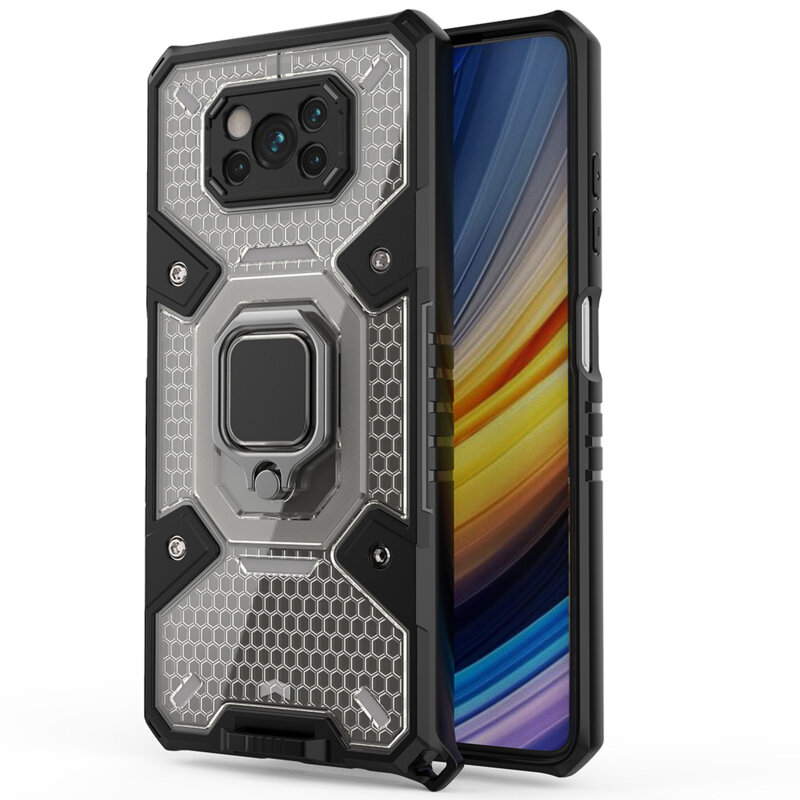Husa antisoc Xiaomi Poco X3 NFC Techsuit Honeycomb, negru