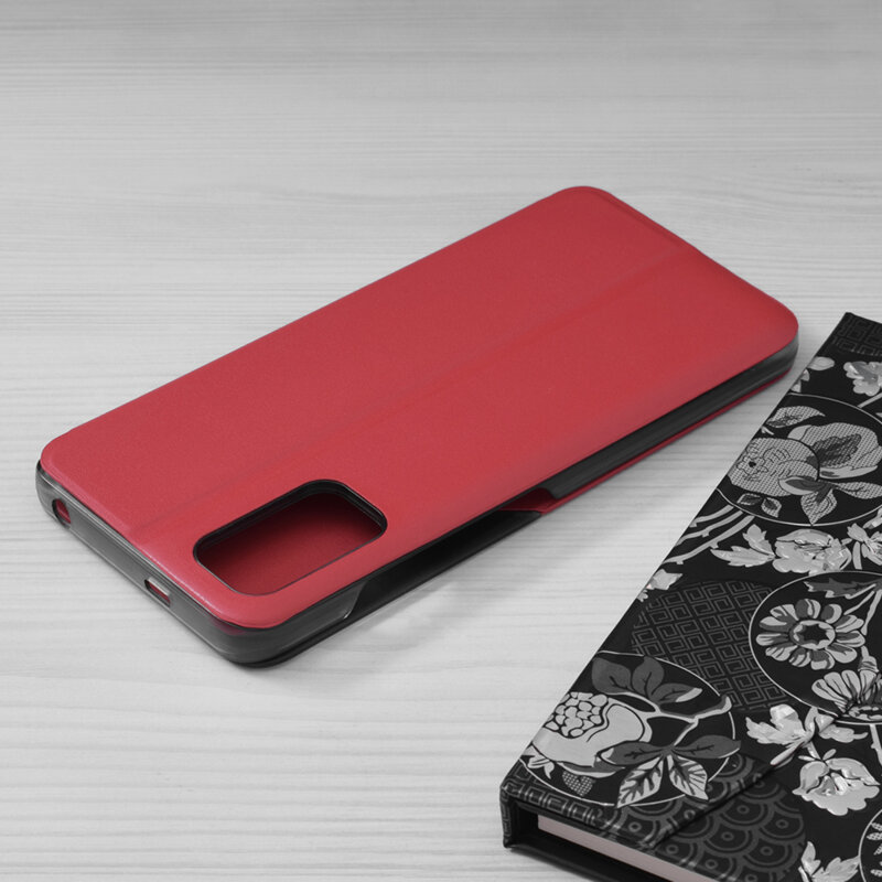 Husa Xiaomi Poco M3 Pro 5G Eco Leather View flip tip carte - rosu