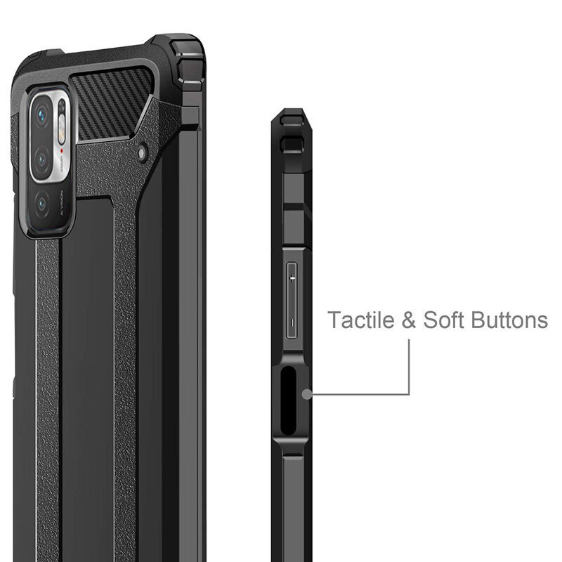 Husa Xiaomi Redmi Note 10 5G Techsuit Hybrid Armor, negru