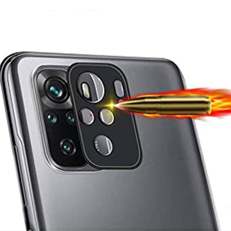 Folie camera Xiaomi Redmi Note 10S Mocolo Back Lens 9H, negru