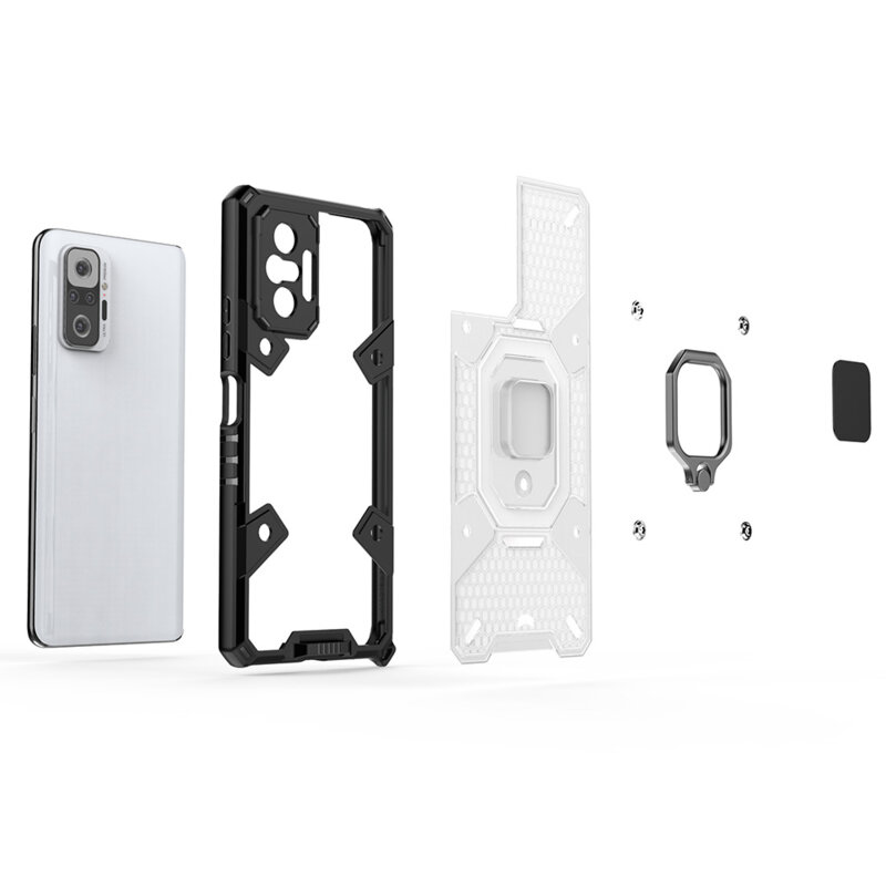 Husa antisoc Xiaomi Redmi Note 10 Pro Max Techsuit Honeycomb, albastru