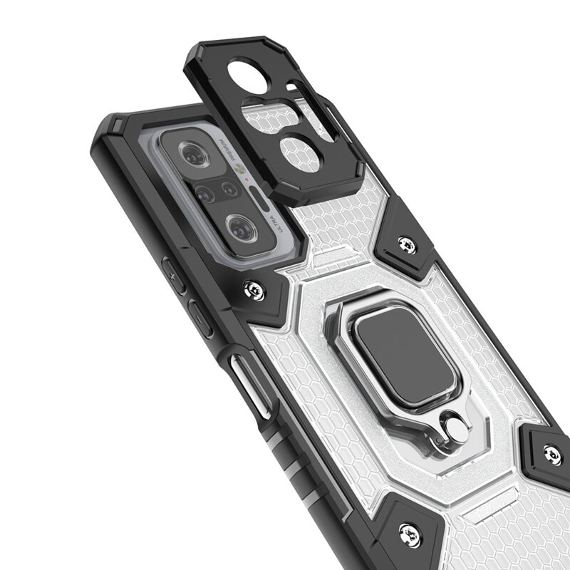 Husa antisoc Xiaomi Redmi Note 10 Pro Max Techsuit Honeycomb, negru