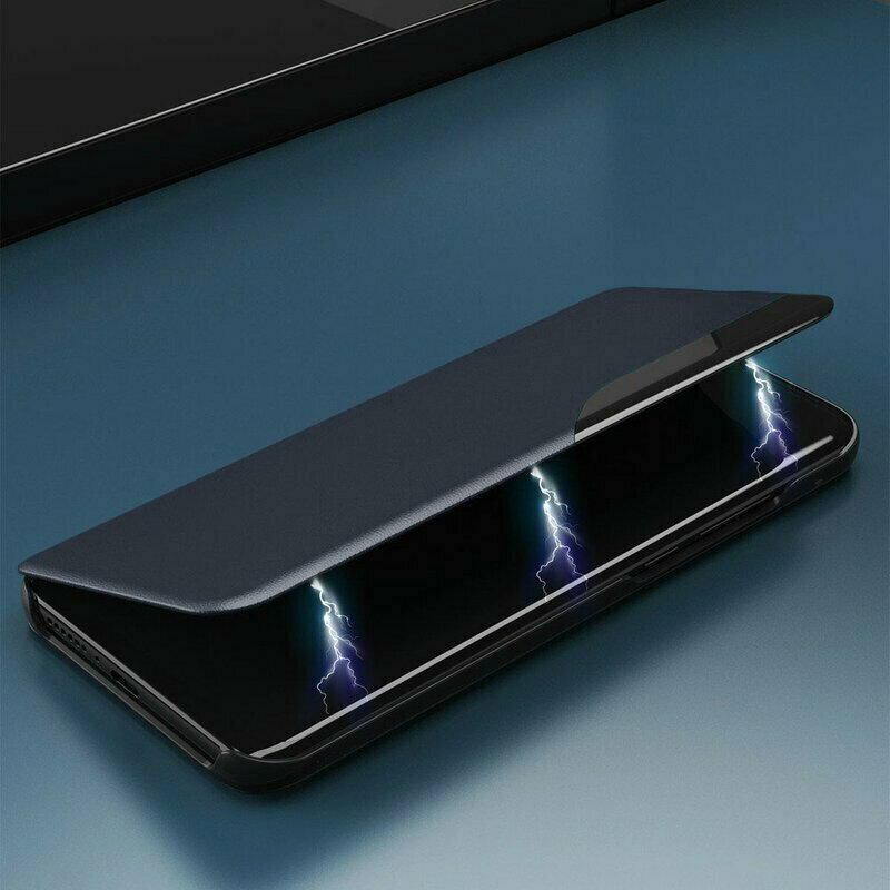 Husa Xiaomi Redmi Note 10S Eco Leather View Flip Tip Carte - Albastru